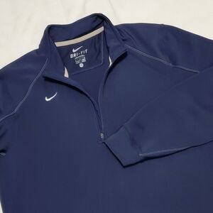 Nike DriFit Half Zip Pullover Navy Blue Mens Medium